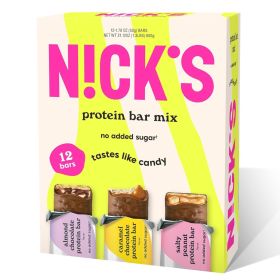 Protein Bars Chocolate Variety Pack High Protein, Low Calories, Peanut, Chocolate Caramel and Almond Chocolate 12 Pack